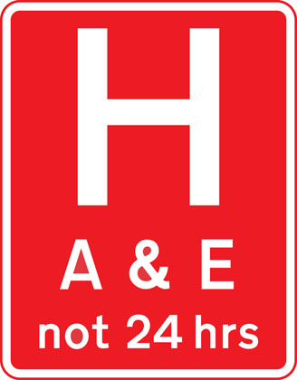 Information-sign-hospital-a-and-e