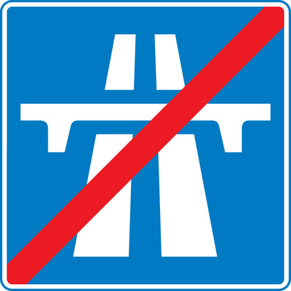 Information-sign-motorway-end