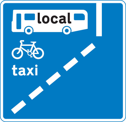 Information-sign-with-flow-bus-lane-ahead