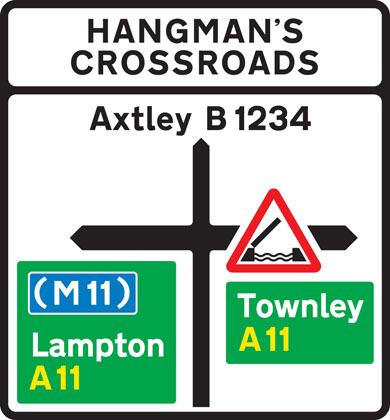 direction-sign-black-border-approach-junction-crossroads