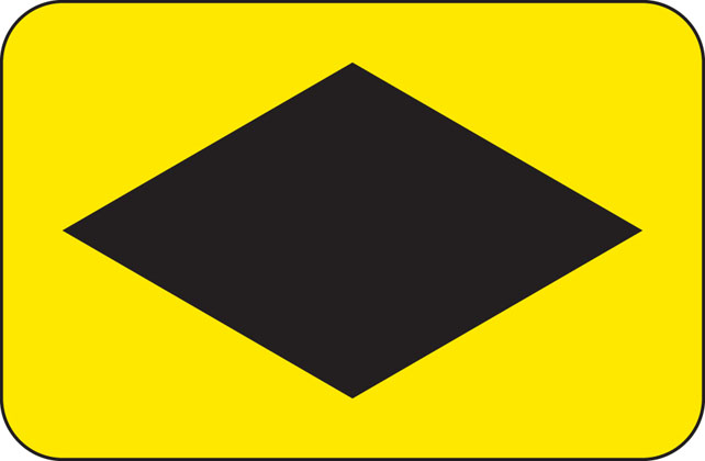 Emergency Diversion Diamond Know Your Road Signs