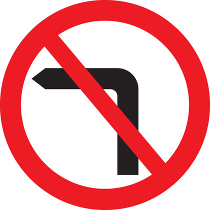 sign-giving-order-no-left-turn