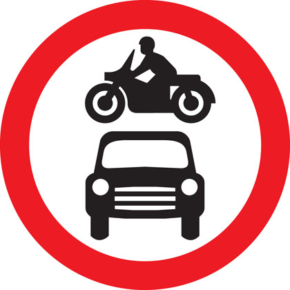 sign-giving-order-no-motor-vehicles