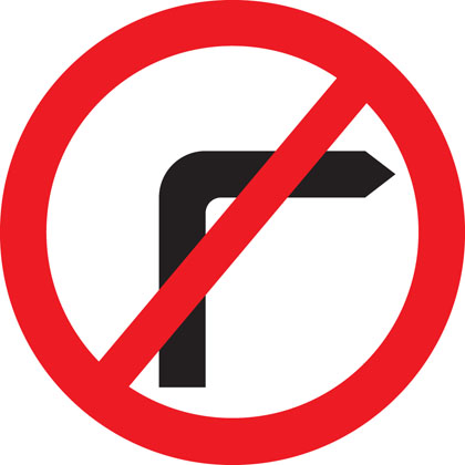 sign-giving-order-no-right-turn