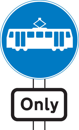 sign-giving-order-trams-only