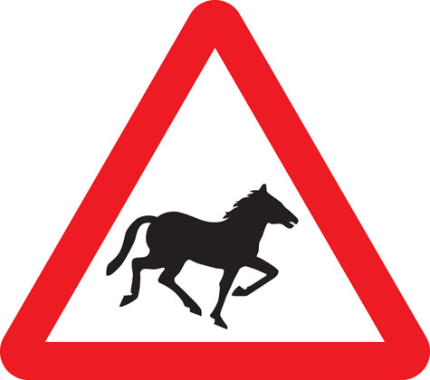 warning-sign-wild-horses